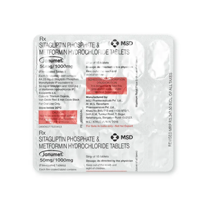 Janumet 50 Mg/1000 Mg Tablet Janumet 50 Mg/1000 Mg Tablet