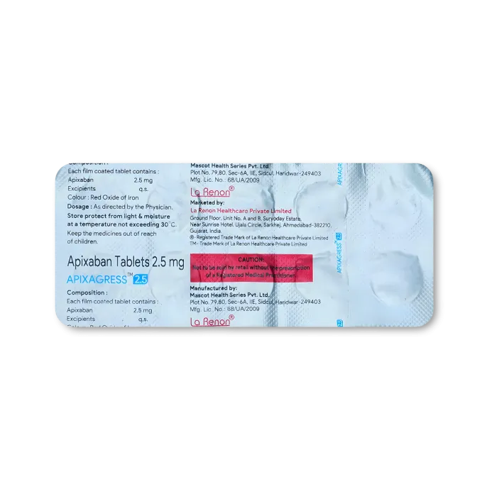 Apixagress 2.5mg Tablet Apixagress 2.5mg Tablet