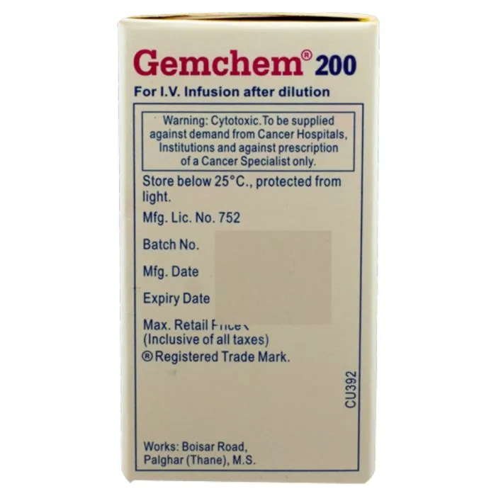 Gemchem 200 Mg Injection Gemchem 200 Mg Injection