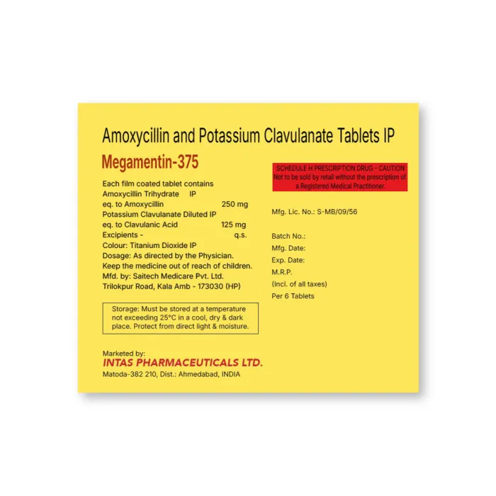 Megamentin 375 Mg Tablet Megamentin 375 Mg Tablet