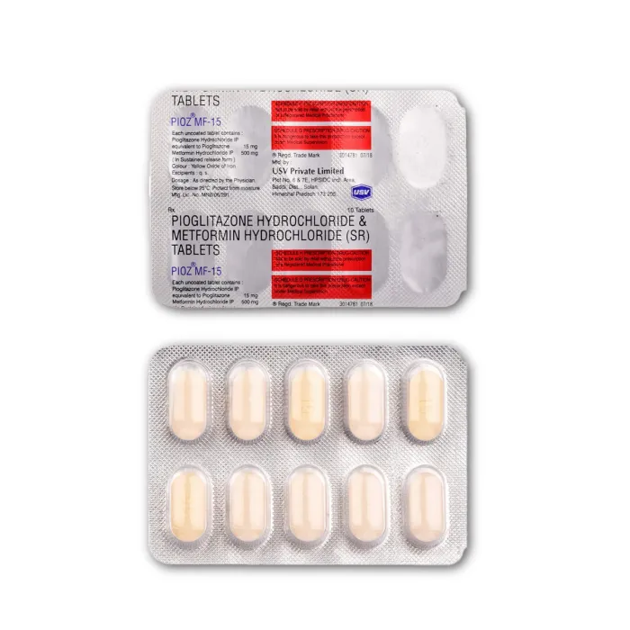 Pioz MF 15 Mg Tablet SR Pioz MF 15 Mg Tablet SR