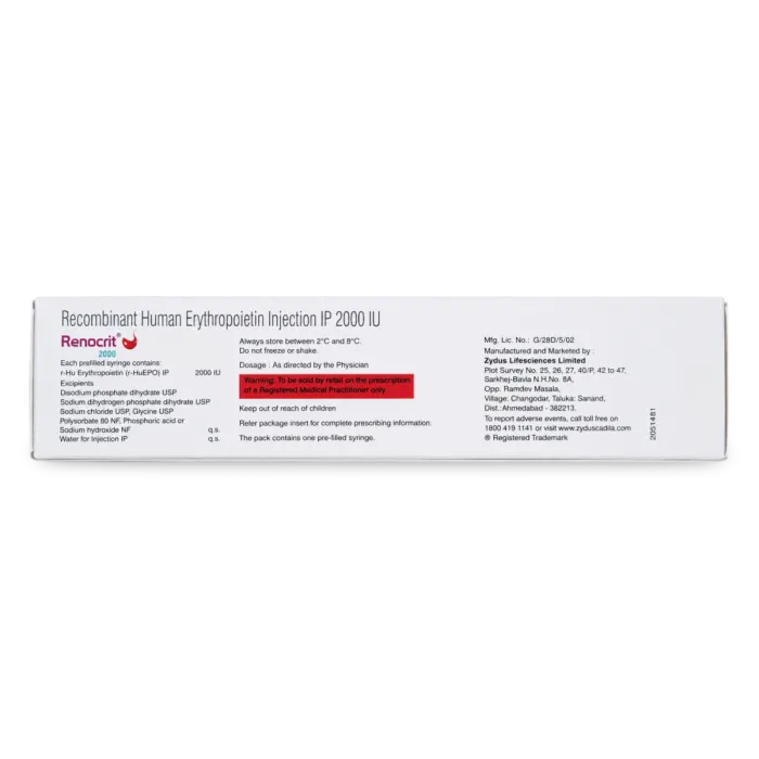 Renocrit 2000 IU Injection Renocrit 2000 IU Injection