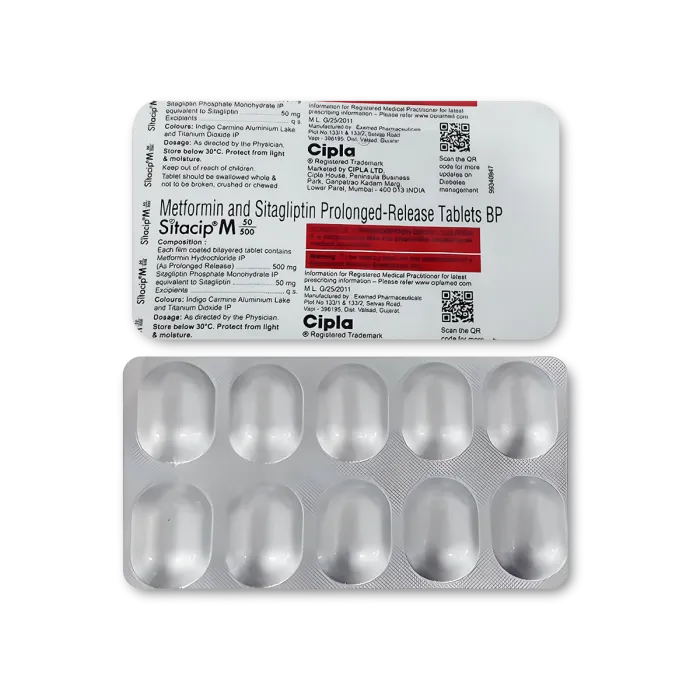 Sitacip M 50mg/500mg Tablet PR Sitacip M 50mg/500mg Tablet PR