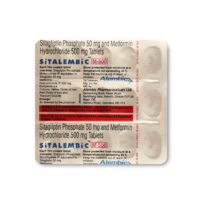 Sitalembic M 50mg/500mg Tablet Sitalembic M 50mg/500mg Tablet