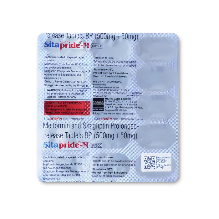 Sitapride-M 50mg/500mg Tablet PR Sitapride-M 50mg/500mg Tablet PR