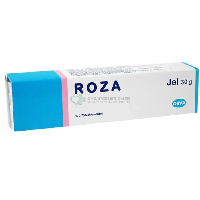 roza_gel_30_gm_with_urea_and_metronidazole.webp – watermarked Roza Gel 30 gm (Metronidazole, Clindamycin) - Image 1