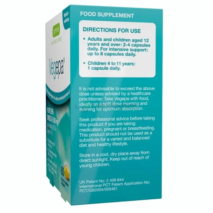 Vegepa Omega 3 EPA 560 Mg (Omega 3 & Omega 6 fish oil) - Image 2
