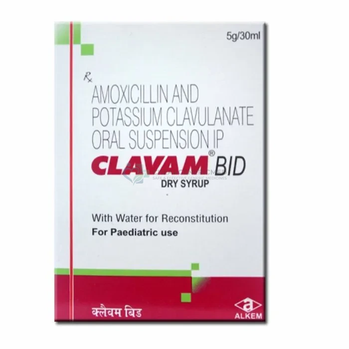 Clavam Dry Syrup 30 ml (Amoxicillin And Clavulanic Acid) - Image 2