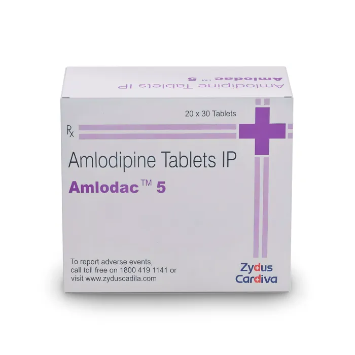 amlodac_5_tablet.webp Amlodac 5 Tablet (Amlodipine) - Image 1