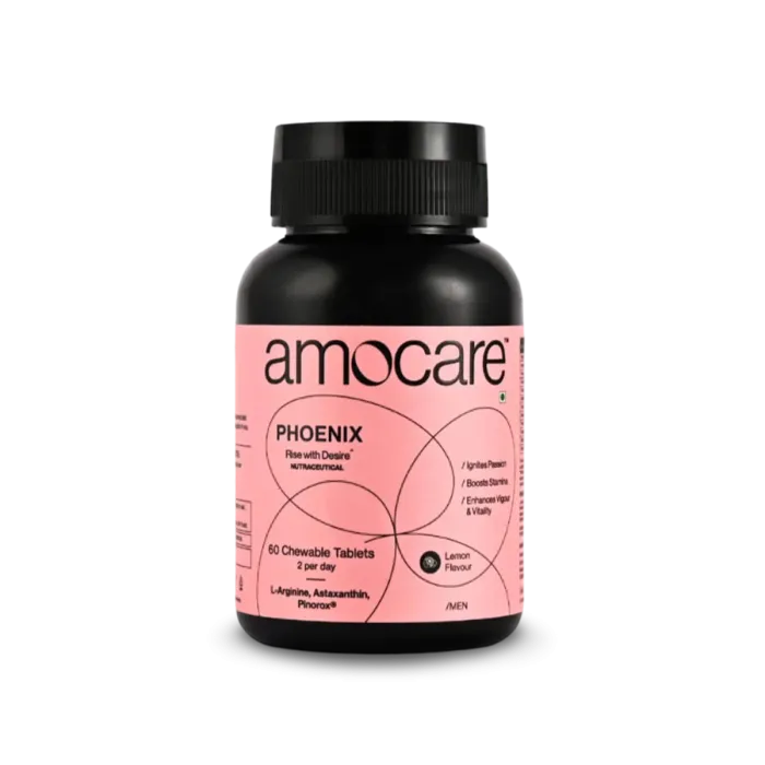 amocare_phoenix_chewable_tablets_for_men_-_lemon_flavour_1.webp Amocare Phoenix Chewable Tablets For Men - Lemon Flavour (Sildenafil) - Image 1