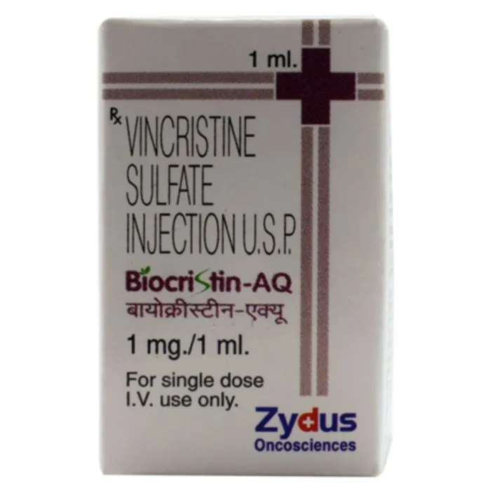 biocristin_aq_1_mg_injection_with_vincristine.webp Biocristin AQ 1 Mg Injection (Vincristine) - Image 1