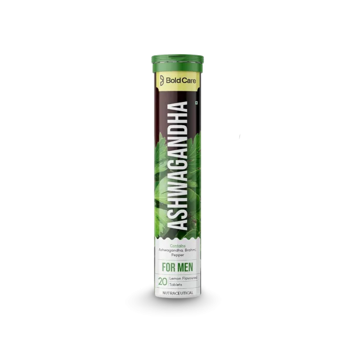 Bold Care Ashwagandha Natural Testo Booster Effervescent Tablets - Lemon Flavour (Ashwagandha) - Image 1