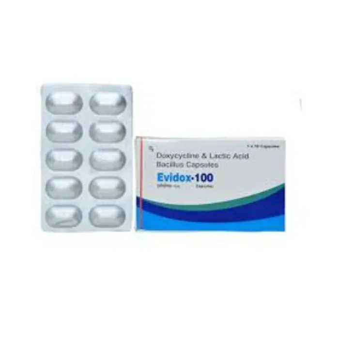 evidox_100_capsule_doxycycline_and_lactobacillus.webp Evidox 100 Capsule (Doxycycline) - Image 1