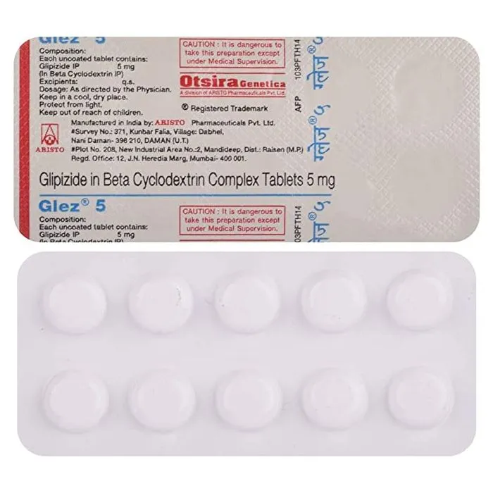 glez_5_mg_with_glipizide.webp Glez 5 Mg (Glipizide) - Image 1