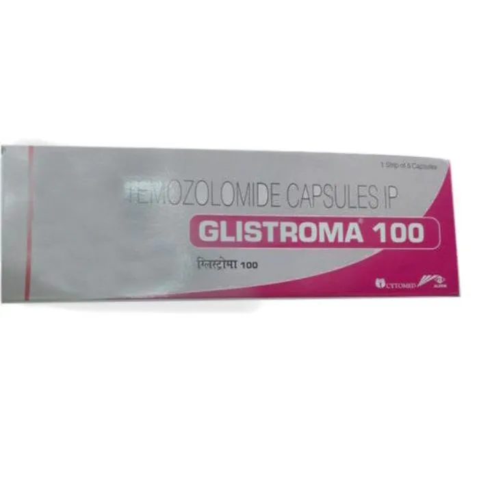 glistroma_100_mg_capsule_with_temozolomide.webp Glistroma 100 mg Capsule (Temozolomide) - Image 1