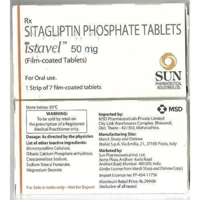 Istavel 50 Mg Tablet (Sitagliptin) - Image 2