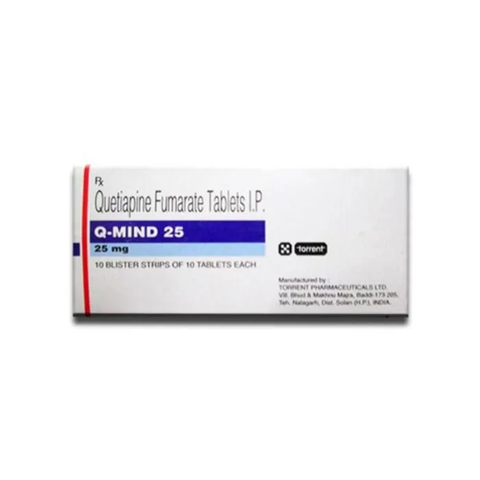 q-mind_25_tablet_with_quetiapine.webp Q-Mind 25 Tablet (Quetiapine) - Image 1