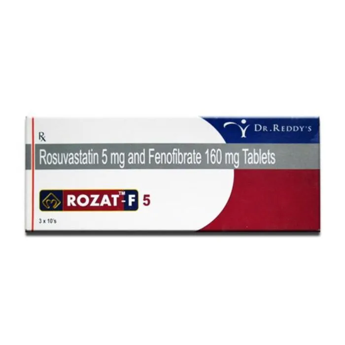 rozat-f_5_tablet_with_fenofibrate_and_rosuvastatin.webp Rozat-F 5 Tablet (Atorvastatin) - Image 1
