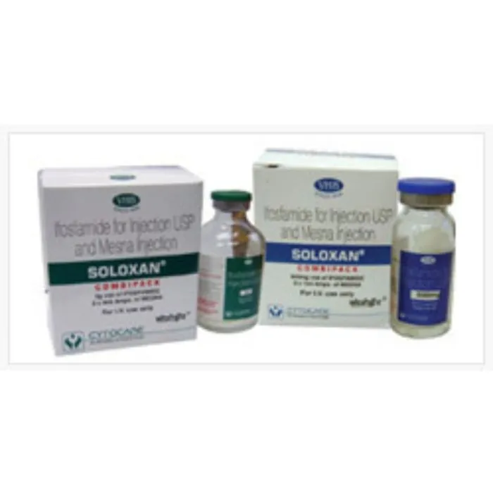 soloxan_with_mesna_2_gm_injection_with_ifosfamide.webp Soloxan with Mesna 2 gm Injection (Ifosfamide/Mesna) - Image 1