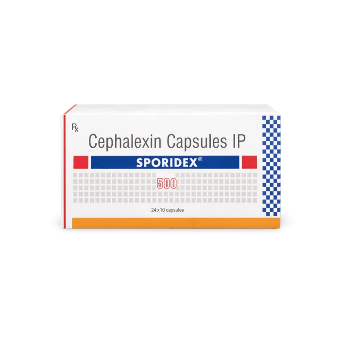 sporidex-500-capsule-1.webp Sporidex 500 Capsule (Cephalexin) - Image 1