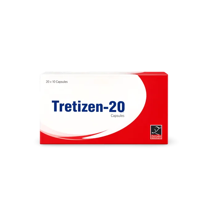 tretizen-20-mg-capsule-1.webp Tretizen 20 Mg Capsule (Isotretinoin) - Image 1