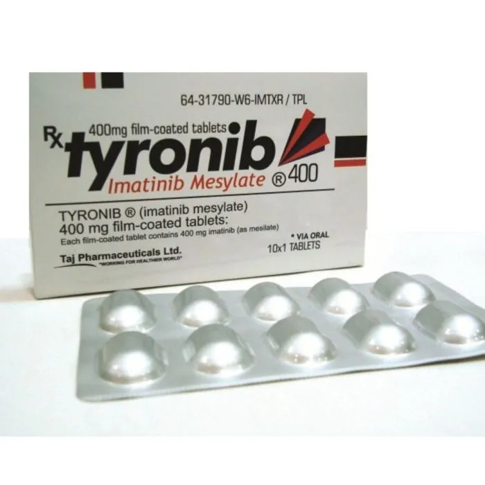 tyronib_400_mg_tablet_with_imatinib_mesylate.webp Tyronib 400 Mg Tablet (Imatinib) - Image 1