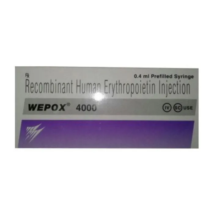 Wepox Safe 4000 IU 0.4 ml Injection (Erythropoietin) - Image 1